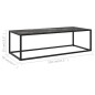 vidaXL Couchtisch Schwarz mit Schwarzem Glas in Marmor-Optik 120x50x35 vidaXL Couchtisch Schwarz mit Schwarzem Glas in Marmor-Optik 120x50x35