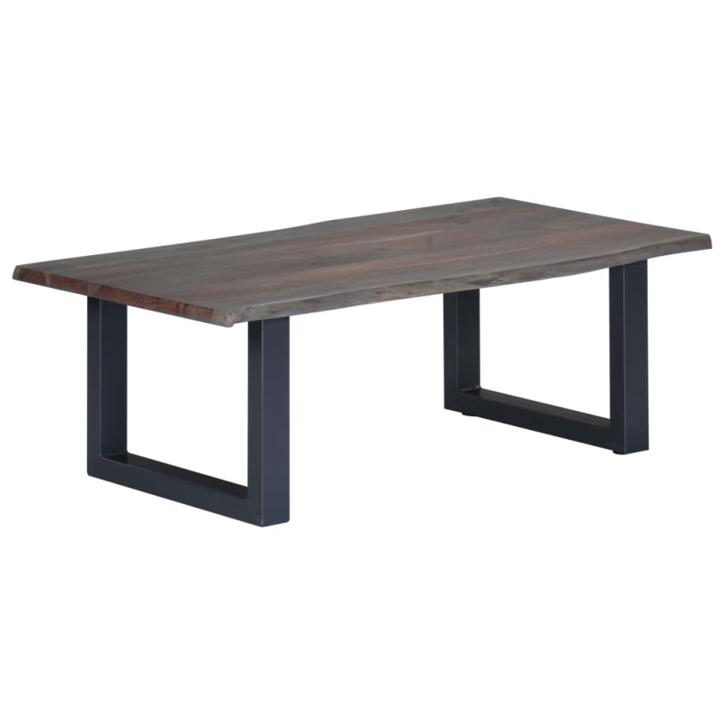 vidaXL Couchtisch Lebendige Kanten Grau 115x60x40cm Massivholz Akazie vidaXL Couchtisch Lebendige Kanten Grau 115x60x40cm Massivholz Akazie