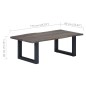 vidaXL Couchtisch Lebendige Kanten Grau 115x60x40cm Massivholz Akazie vidaXL Couchtisch Lebendige Kanten Grau 115x60x40cm Massivholz Akazie