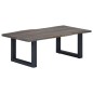 vidaXL Couchtisch Lebendige Kanten Grau 115x60x40cm Massivholz Akazie vidaXL Couchtisch Lebendige Kanten Grau 115x60x40cm Massivholz Akazie