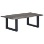 vidaXL Couchtisch Lebendige Kanten Grau 115x60x40cm Massivholz Akazie vidaXL Couchtisch Lebendige Kanten Grau 115x60x40cm Massivholz Akazie