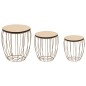 vidaXL Couchtisch-Set 3-tlg. Pappelsperrholz Eisen vidaXL Couchtisch-Set 3-tlg. Pappelsperrholz Eisen