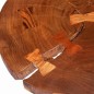 vidaXL Couchtisch mit massiver Akazienholz-Scheibe (55-60) x 40 cm vidaXL Couchtisch mit massiver Akazienholz-Scheibe (55-60) x 40 cm