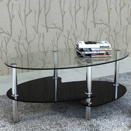vidaXL Couchtisch im exklusivem Design Schwarz 