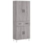 vidaXL Highboard Grau Sonoma 69,5x34x180 cm Holzwerkstoff vidaXL Highboard Grau Sonoma 69,5x34x180 cm Holzwerkstoff