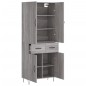 vidaXL Highboard Grau Sonoma 69,5x34x180 cm Holzwerkstoff vidaXL Highboard Grau Sonoma 69,5x34x180 cm Holzwerkstoff