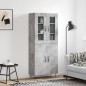 vidaXL Highboard Betongrau 69,5x34x180 cm Holzwerkstoff vidaXL Highboard Betongrau 69,5x34x180 cm Holzwerkstoff