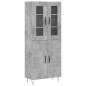 vidaXL Highboard Betongrau 69,5x34x180 cm Holzwerkstoff vidaXL Highboard Betongrau 69,5x34x180 cm Holzwerkstoff