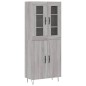 vidaXL Highboard Grau Sonoma 69,5x34x180 cm Holzwerkstoff vidaXL Highboard Grau Sonoma 69,5x34x180 cm Holzwerkstoff