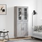 vidaXL Highboard Grau Sonoma 69,5x34x180 cm Holzwerkstoff vidaXL Highboard Grau Sonoma 69,5x34x180 cm Holzwerkstoff