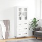 vidaXL Highboard Weiß 69,5x34x180 cm Holzwerkstoff vidaXL Highboard Weiß 69,5x34x180 cm Holzwerkstoff