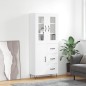 vidaXL Highboard Hochglanz-Weiß 69,5x34x180 cm Holzwerkstoff vidaXL Highboard Hochglanz-Weiß 69,5x34x180 cm Holzwerkstoff