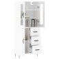 vidaXL Highboard Hochglanz-Weiß 69,5x34x180 cm Holzwerkstoff vidaXL Highboard Hochglanz-Weiß 69,5x34x180 cm Holzwerkstoff