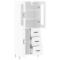 vidaXL Highboard Hochglanz-Weiß 69,5x34x180 cm Holzwerkstoff vidaXL Highboard Hochglanz-Weiß 69,5x34x180 cm Holzwerkstoff