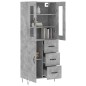 vidaXL Highboard Betongrau 69,5x34x180 cm Holzwerkstoff vidaXL Highboard Betongrau 69,5x34x180 cm Holzwerkstoff