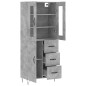 vidaXL Highboard Betongrau 69,5x34x180 cm Holzwerkstoff vidaXL Highboard Betongrau 69,5x34x180 cm Holzwerkstoff