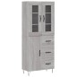 vidaXL Highboard Grau Sonoma 69,5x34x180 cm Holzwerkstoff vidaXL Highboard Grau Sonoma 69,5x34x180 cm Holzwerkstoff