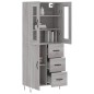 vidaXL Highboard Grau Sonoma 69,5x34x180 cm Holzwerkstoff vidaXL Highboard Grau Sonoma 69,5x34x180 cm Holzwerkstoff