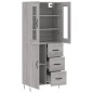 vidaXL Highboard Grau Sonoma 69,5x34x180 cm Holzwerkstoff vidaXL Highboard Grau Sonoma 69,5x34x180 cm Holzwerkstoff