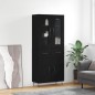vidaXL Highboard Schwarz 69,5x34x180 cm Holzwerkstoff vidaXL Highboard Schwarz 69,5x34x180 cm Holzwerkstoff