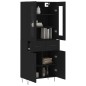 vidaXL Highboard Schwarz 69,5x34x180 cm Holzwerkstoff vidaXL Highboard Schwarz 69,5x34x180 cm Holzwerkstoff