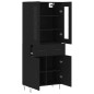 vidaXL Highboard Schwarz 69,5x34x180 cm Holzwerkstoff vidaXL Highboard Schwarz 69,5x34x180 cm Holzwerkstoff