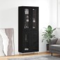 vidaXL Highboard Schwarz 69,5x34x180 cm Holzwerkstoff vidaXL Highboard Schwarz 69,5x34x180 cm Holzwerkstoff