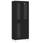 vidaXL Highboard Schwarz 69,5x34x180 cm Holzwerkstoff vidaXL Highboard Schwarz 69,5x34x180 cm Holzwerkstoff