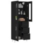 vidaXL Highboard Schwarz 69,5x34x180 cm Holzwerkstoff vidaXL Highboard Schwarz 69,5x34x180 cm Holzwerkstoff