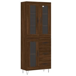vidaXL Highboard Braun Eichen-Optik 69,5x34x180 cm Holzwerkstoff