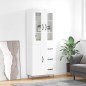 vidaXL Highboard Hochglanz-Weiß 69,5x34x180 cm Holzwerkstoff vidaXL Highboard Hochglanz-Weiß 69,5x34x180 cm Holzwerkstoff