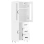 vidaXL Highboard Hochglanz-Weiß 69,5x34x180 cm Holzwerkstoff vidaXL Highboard Hochglanz-Weiß 69,5x34x180 cm Holzwerkstoff