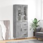 vidaXL Highboard Betongrau 69,5x34x180 cm Holzwerkstoff vidaXL Highboard Betongrau 69,5x34x180 cm Holzwerkstoff