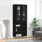 vidaXL Highboard Schwarz 69,5x34x180 cm Holzwerkstoff vidaXL Highboard Schwarz 69,5x34x180 cm Holzwerkstoff