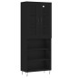 vidaXL Highboard Schwarz 69,5x34x180 cm Holzwerkstoff vidaXL Highboard Schwarz 69,5x34x180 cm Holzwerkstoff
