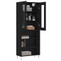 vidaXL Highboard Schwarz 69,5x34x180 cm Holzwerkstoff vidaXL Highboard Schwarz 69,5x34x180 cm Holzwerkstoff