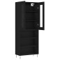 vidaXL Highboard Schwarz 69,5x34x180 cm Holzwerkstoff vidaXL Highboard Schwarz 69,5x34x180 cm Holzwerkstoff