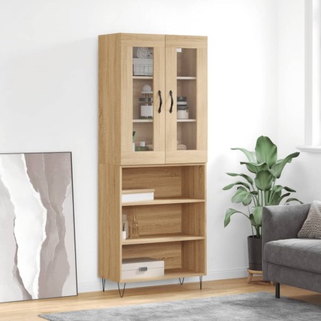 vidaXL Highboard Sonoma-Eiche 69,5x34x180 cm Holzwerkstoff