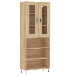 vidaXL Highboard Sonoma-Eiche 69,5x34x180 cm Holzwerkstoff