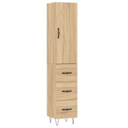 vidaXL Highboard Sonoma-Eiche 34,5x34x180 cm Holzwerkstoff