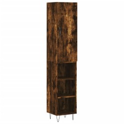 vidaXL Highboard Räuchereiche 34,5x34x180 cm Holzwerkstoff