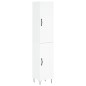 vidaXL Highboard Hochglanz-Weiß 34,5x34x180 cm Holzwerkstoff vidaXL Highboard Hochglanz-Weiß 34,5x34x180 cm Holzwerkstoff