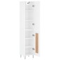vidaXL Highboard Hochglanz-Weiß 34,5x34x180 cm Holzwerkstoff vidaXL Highboard Hochglanz-Weiß 34,5x34x180 cm Holzwerkstoff