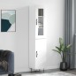 vidaXL Highboard Hochglanz-Weiß 34,5x34x180 cm Holzwerkstoff vidaXL Highboard Hochglanz-Weiß 34,5x34x180 cm Holzwerkstoff