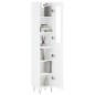 vidaXL Highboard Hochglanz-Weiß 34,5x34x180 cm Holzwerkstoff vidaXL Highboard Hochglanz-Weiß 34,5x34x180 cm Holzwerkstoff