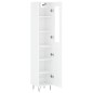 vidaXL Highboard Hochglanz-Weiß 34,5x34x180 cm Holzwerkstoff vidaXL Highboard Hochglanz-Weiß 34,5x34x180 cm Holzwerkstoff