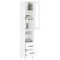 vidaXL Highboard Hochglanz-Weiß 34,5x34x180 cm Holzwerkstoff vidaXL Highboard Hochglanz-Weiß 34,5x34x180 cm Holzwerkstoff