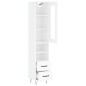 vidaXL Highboard Hochglanz-Weiß 34,5x34x180 cm Holzwerkstoff vidaXL Highboard Hochglanz-Weiß 34,5x34x180 cm Holzwerkstoff