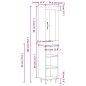 vidaXL Highboard Grau Sonoma 34,5x34x180 cm Holzwerkstoff vidaXL Highboard Grau Sonoma 34,5x34x180 cm Holzwerkstoff