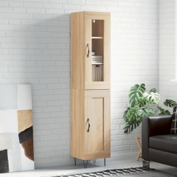 vidaXL Highboard Sonoma-Eiche 34,5x34x180 cm Holzwerkstoff